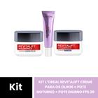 Kit Tratamento Facial LOréal Paris Revitalift Hialurônico Creme Dia Noite Olhos, Transparente