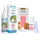 Kit Tratamento Otite Cães E Gatos Otolin + Oto-top Clean