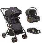 Kit Travel System Vox Preto Com Bebê Conforto E Base - Kiddo