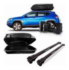 Kit travessa jeep compass preto com maleiro 600 litros - MOTOBUL