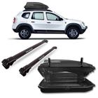 Kit travessa teto duster 2012 a 2015 preto com maleiro 270 litros