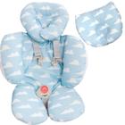 Kit Travesseiro Anatômico com Redutor Apoio de Corpo uso no Bebê Conforto e Carrinho Suporte Universal Reversível Cadeirinha Almofada Encosto