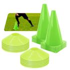 Kit treino agilidade 10x cone 23cm e 10x cone 5cm - Verde - Pista e Campo