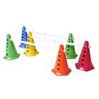 Kit Treino de Agilidade - 10 Cones Coloridos com 5 Barreiras
