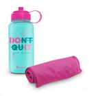 Kit Treino Garrafa + Toalha Don't Quit -1100ml