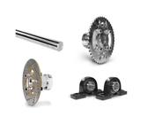 Kit Trike, Eixo, Suporte + Coroa, Suporte + Disco E Mancais