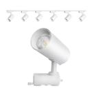 Kit Trilho Eletrificado 2 Metros Branco Com 6 Spots Led 7W 3000K