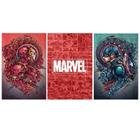 Kit Trio 3 Poster Decorativo A3 Brilhante Marvel Vingadores