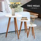 Kit Trio Jogo de Mesas Lateral Decorativas