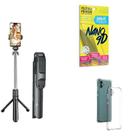 Kit Tripé De Selfie + Capinha Samsung A04 + Película 9D