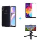 Kit Tripé Tripod 360 graus para Samsung Galaxy A10 + Capa + Pelicula De Vidro