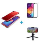 Kit Tripé Tripod 360 graus para Samsung Galaxy A20 + Capa + Pelicula De Vidro