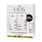 Kit Triskle Fios de Porcelana Força & Resistência Sh.500ml + Cond.500ml + Power Dose 45ml