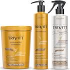 Kit Trivitt 3pçs: Hidratação 1kg+ Cauterização+ O Segredo Cabeleireiro