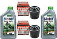 Kit Troca Óleo 2 Litros Mobil 10w40 Semi Sintético + 2 Filtro Óleo Fram Ph6018