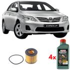 Kit Troca Óleo Castrol 5w30 Toyota Corolla 1.6 1.8 Até 2010