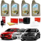 Kit Troca Óleo Motor 0w20 Fiat Novo Uno 1.3 4 Cilindros