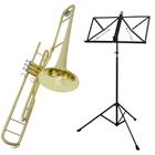 Kit Trombone de Pisto Tenor TB 200PD New York + Estante de Partitura S2 - NY Instruments