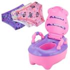 Kit Troninho Infantil Musical Pinico Privadinha Piniquinho Rosa Menina Penico + Calcinhas Sortidas Algodão