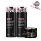 Kit truss perfect shampoo + cond + máscara + chapinha 4 itens