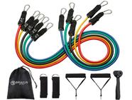 Kit Tubing Pro Elástico Extensor 11 Peças 68kg Bravus Sport