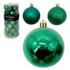 Kit Tubo de Bolas Decorativa Natal Lisas Mista - Tamanho Nº 06 (35 Und)