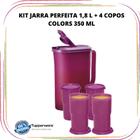 Kit Tupperware Jarra Perfeita 1,8 litro + 4 Copos