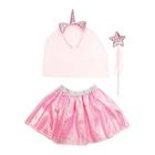 Kit Tutu Varinha e Tiara Rosa - Kit com 3 peças