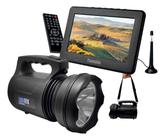 kit Tv portátil 9 Holofote T6 potente recarregavel camping pesca - TOMATE