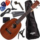 Kit Ukulele Abacaxi Concerto Elétrico Aquila 23 Spe Malibu - Ion