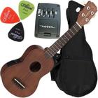 Kit Ukulele Elétrico + Capa + Palhetas Vuk309 Vogga Envio24h