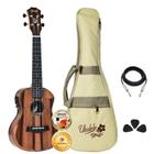 Kit Ukulele Seizi Bora-Bora Crush Concert Ebony Completo