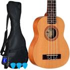 Kit Ukulele Soprano Acústico Su21m Stnt Mogno Shelby Completo