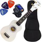 Kit Ukulele Soprano Acústico Uks-01 Wh Branco Andaluz Ux01