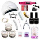 Kit Unha Acrigel Fibra + Cabine + Lixa + Kit Gel Acrygel N8