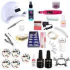 Kit Unha Gel Completo Fibra Kit Unhas Cabine Uv Led Fibra S20