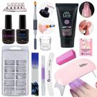 Kit Unha Gel Poligel Polygel Lirió Unhas Molde F1 Completo