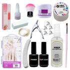 Kit Unhas Gel Completo Acrigel Fibra Porcelana Manicure Top Coat Primer - A16