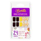 Kit Unhas Postiças Autoadesivas C/ 24 Unidades Linha Bonitta