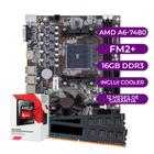 kit Upgrade AMD A6-7480 + Cooler + Placa Mae FM2 + 16GB DDR3