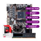 kit Upgrade AMD A6-7480 + Cooler + Placa Mae FM2 + 8GB DDR3
