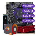 Kit Upgrade Gamer AMD Ryzen 5 4600G + A520M Mancer + 16GB DDR4 + SSD 500GB M.2