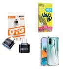 Kit Usb Para Tipo C + Capa Xiaom Redminote 10S + Película 9D