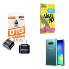 Kit Usb Para Tipo C + Capinha Samsung S10E + Película 9D