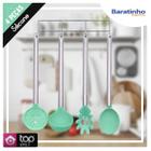 Kit Utensílios 4 Peças De Silicone Cabo Aço Inox Cozinha - Top Útil