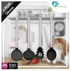 Kit Utensílios 4 Peças De Silicone Cabo Aço Inox Cozinha