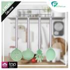 Kit Utensílios 4 Peças Verde Claro De Silicone Cabo Aço Inox