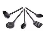 Kit Utensílios Cozinha Colheres Escumadeira Plástico 6 Peças - Avancer