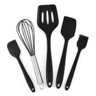 Kit Utensílios Cozinha Silicone Espátula 5 Peças Collor