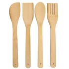 Kit utensílios de bambu 4 peças - DL FESTAS